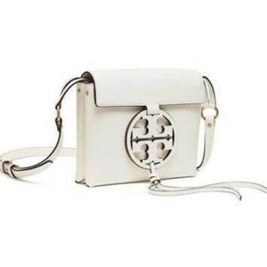 EUC Tory Birch White Cross Body Logo Bag